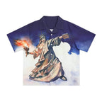 UNTILWERICH Statue of Liberty Graphic Short Sleeve Shirt