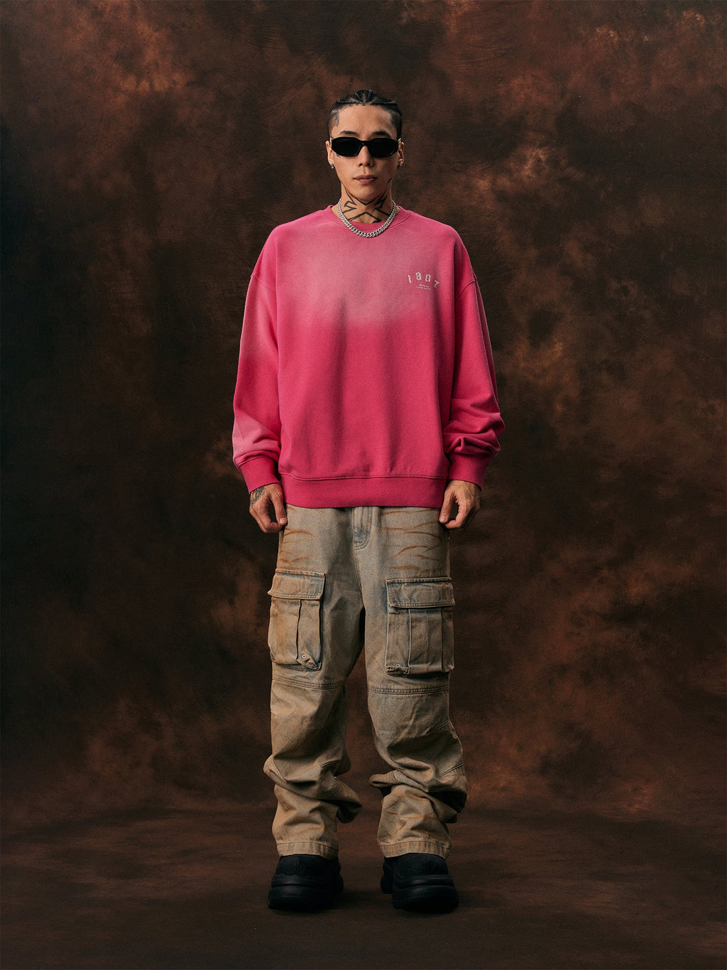 1807 Printed Gradient Vintage Sweatshirt