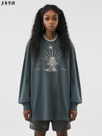 JHYQ Portrait Print Long Sleeved Tee