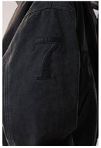 Remedy Embroidered Washed Hooded Bomber Jacket