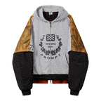 BLIND NO PLAN Reconstructed Patchwork Camouflage Padded MA-1 Jacket