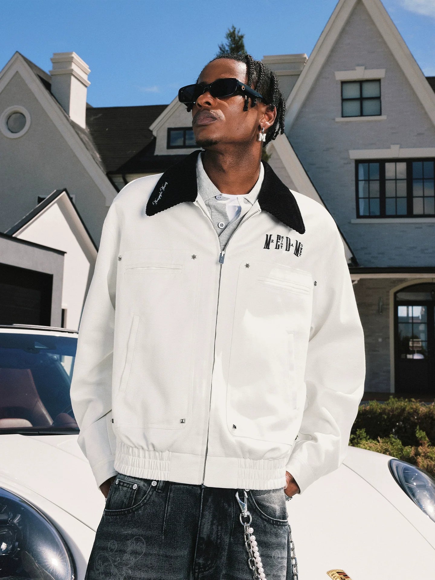 MEDM Studded Harrington Jacket