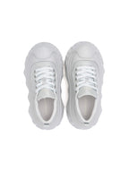 1807 INF-008 Gothic Lace Up Microfiber Leather Chunky Sneakers