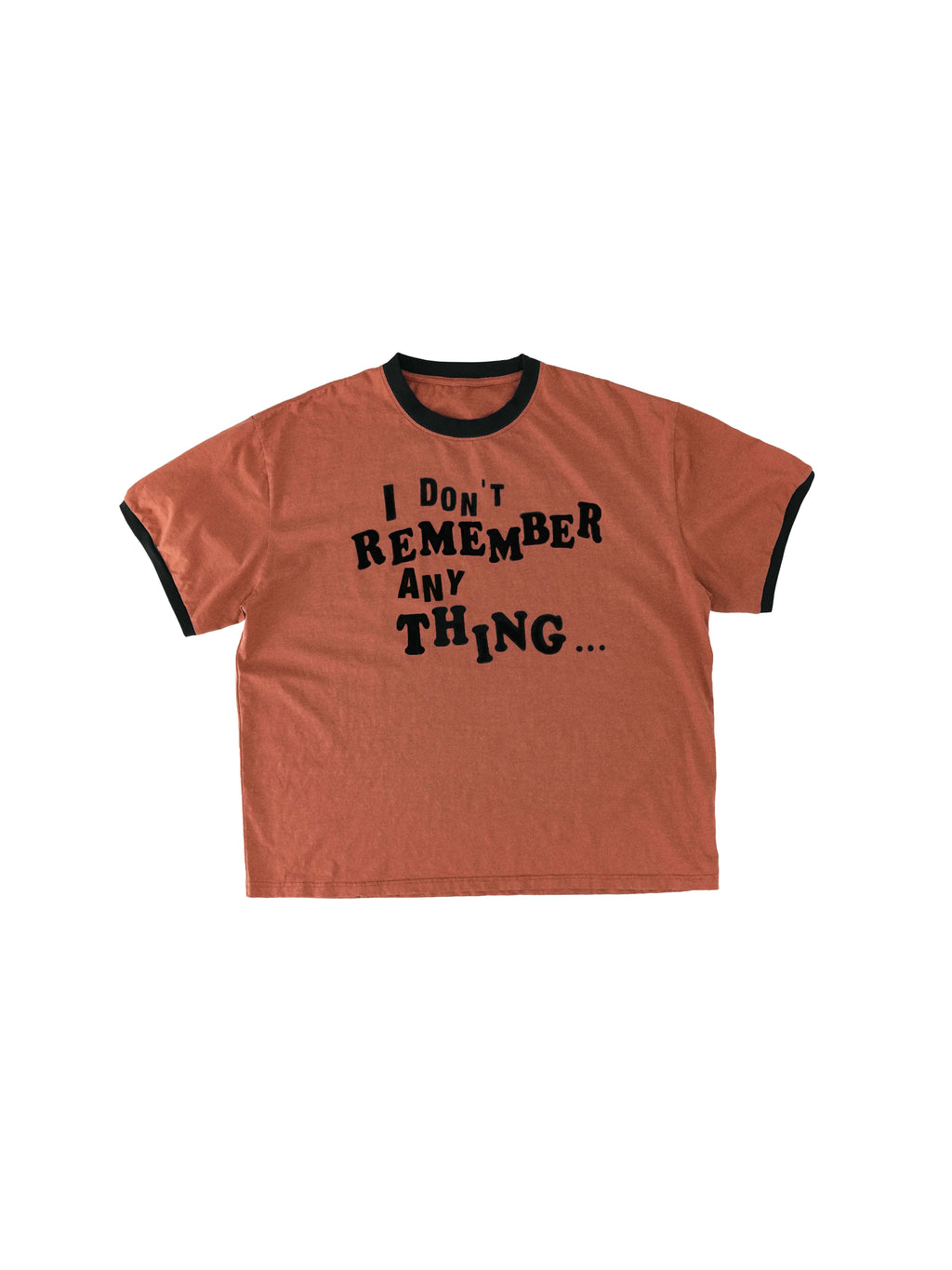 LIBERAFIT Vintage Slogan Print Short Sleeve Ringer Tee