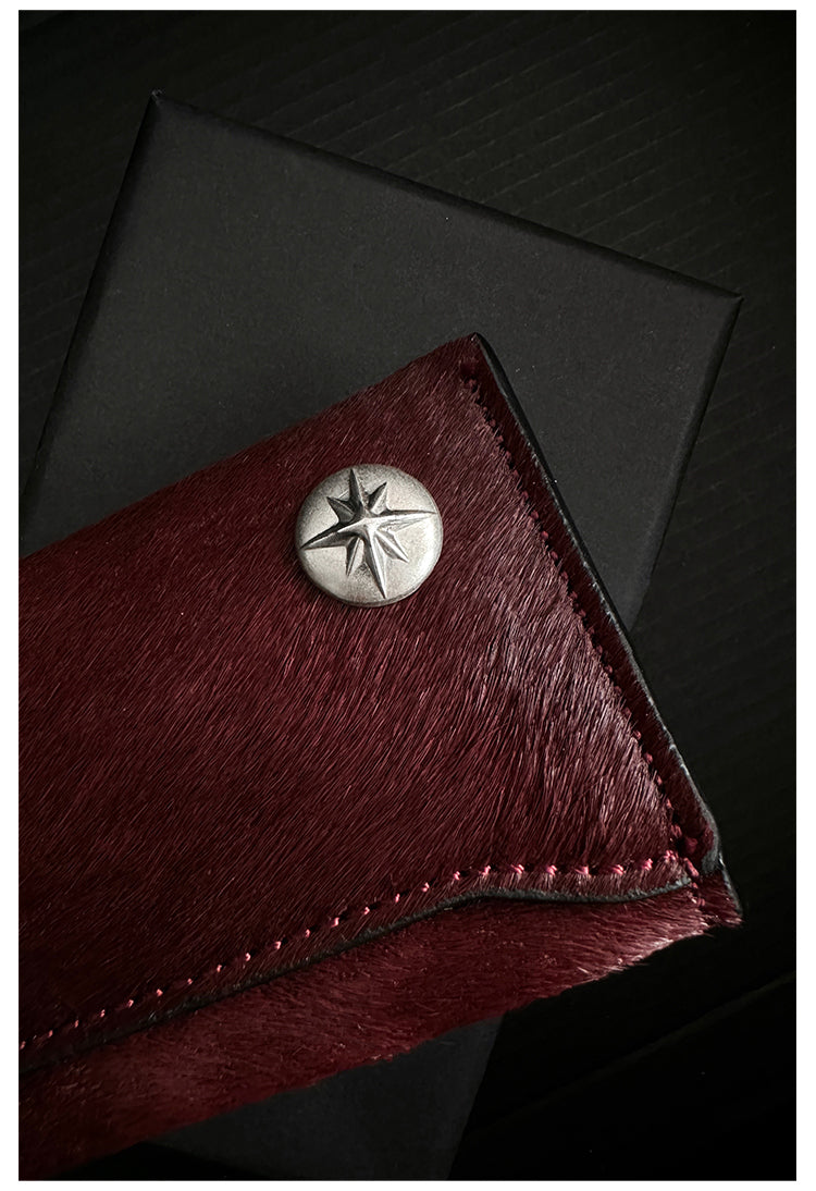 Remedy Metal Studded Keychain Coin Card Leather Wallet