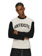 ANTIDOTE Color Stone Studded Long Sleeve Tee