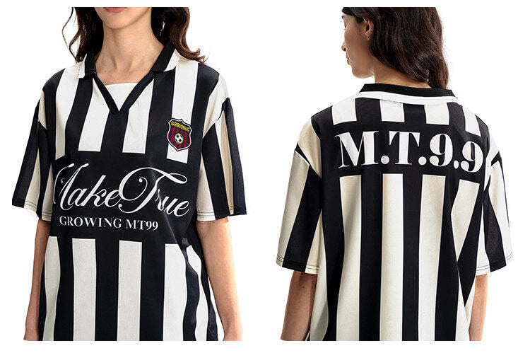 F3F Select Striped Polo Collar Short Sleeve Soccer Jersey