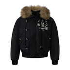YADcrew Faux Fur Hood N-2B Bomber Jacket