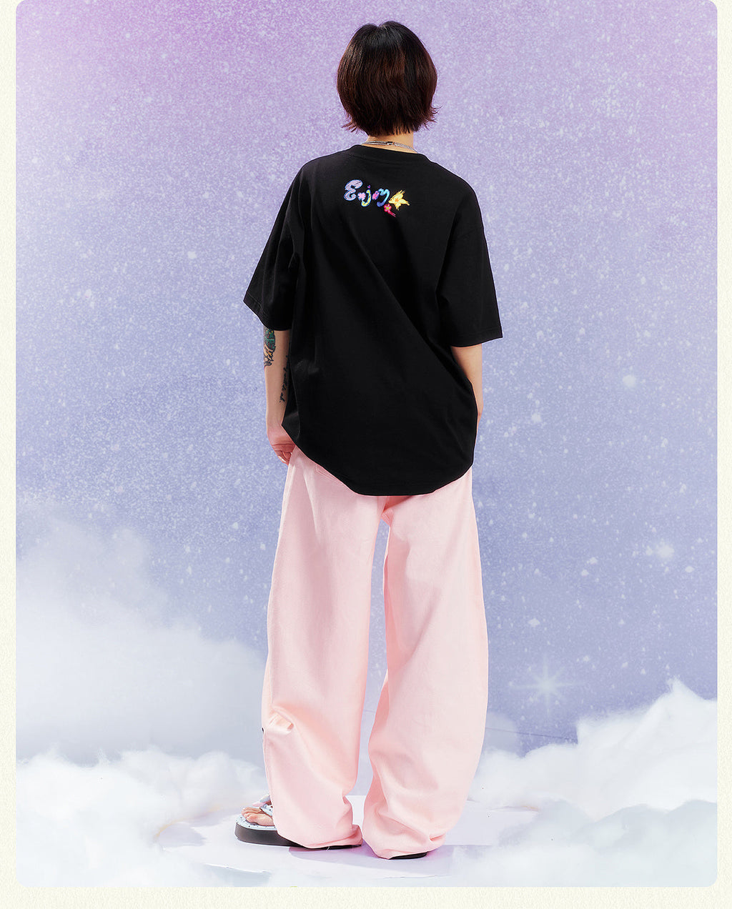MEDM Graffiti Flower Print Tee