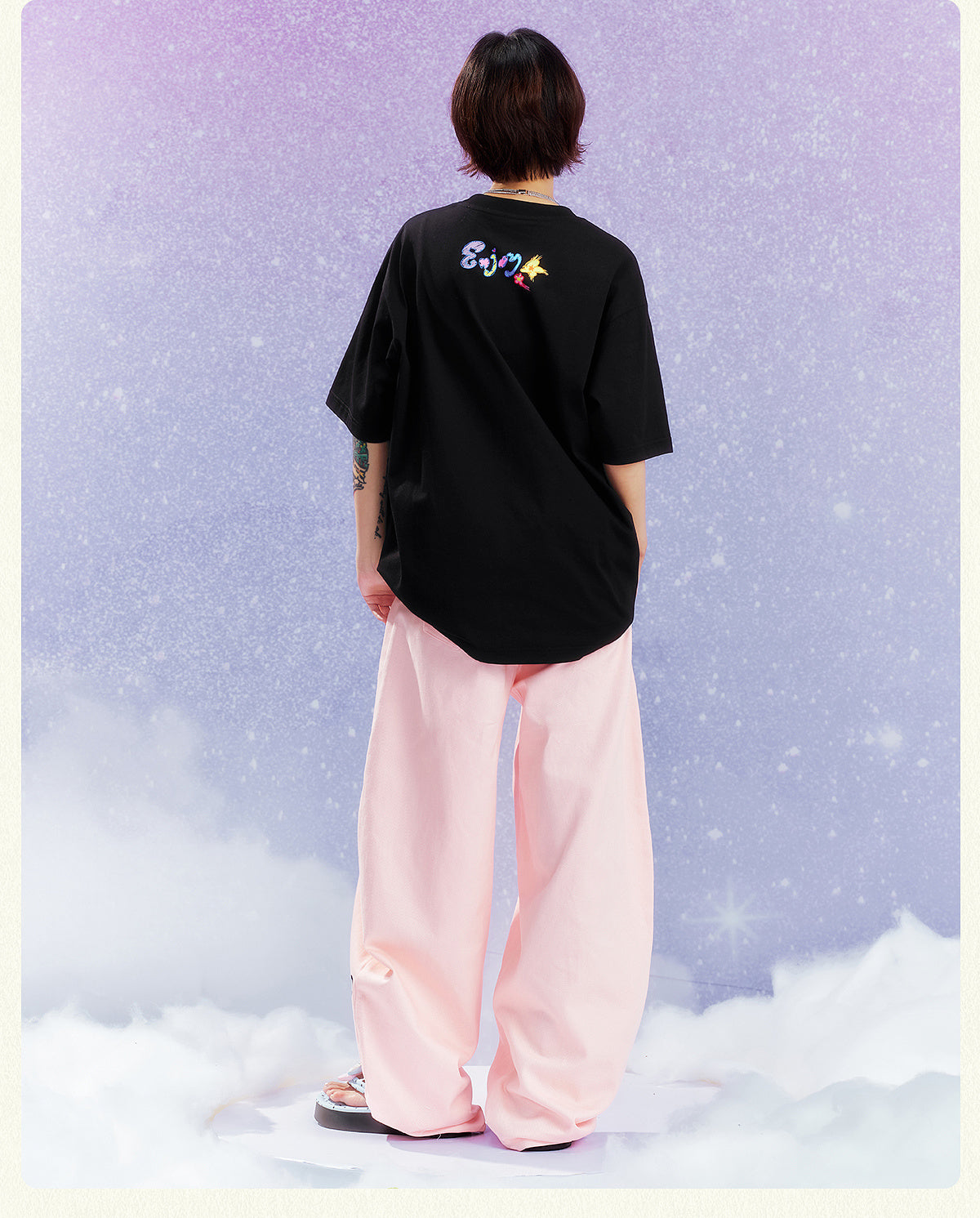 MEDM Graffiti Flower Print Tee