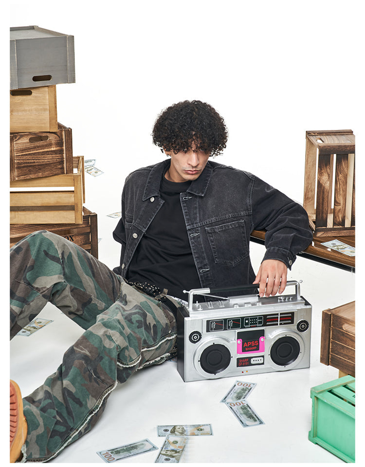 F3F Select Basic Washed Black Denim Jacket