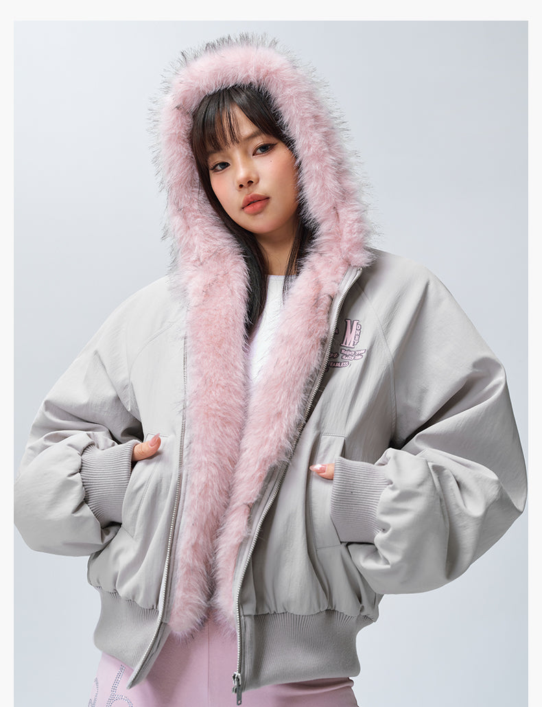 MEDM Fur-Lined Hooded Jacket