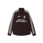 Achock Striped Patchwork Plaid Long Sleeved Shirt