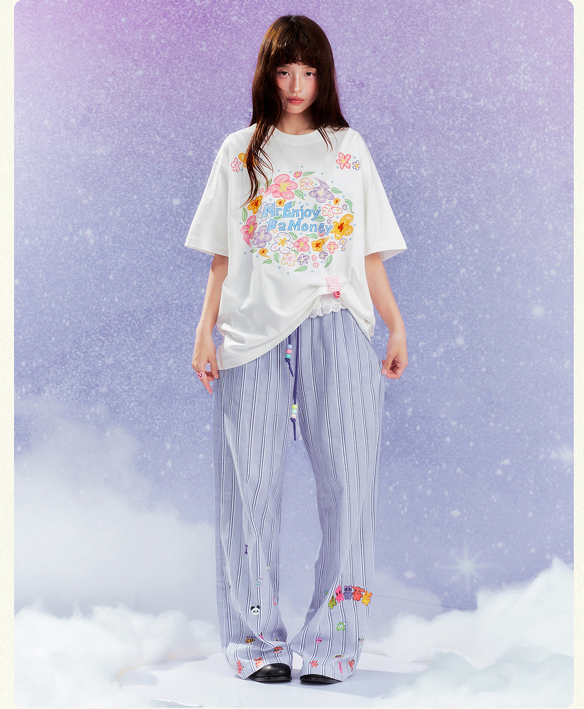 MEDM Graffiti Flower Print Tee