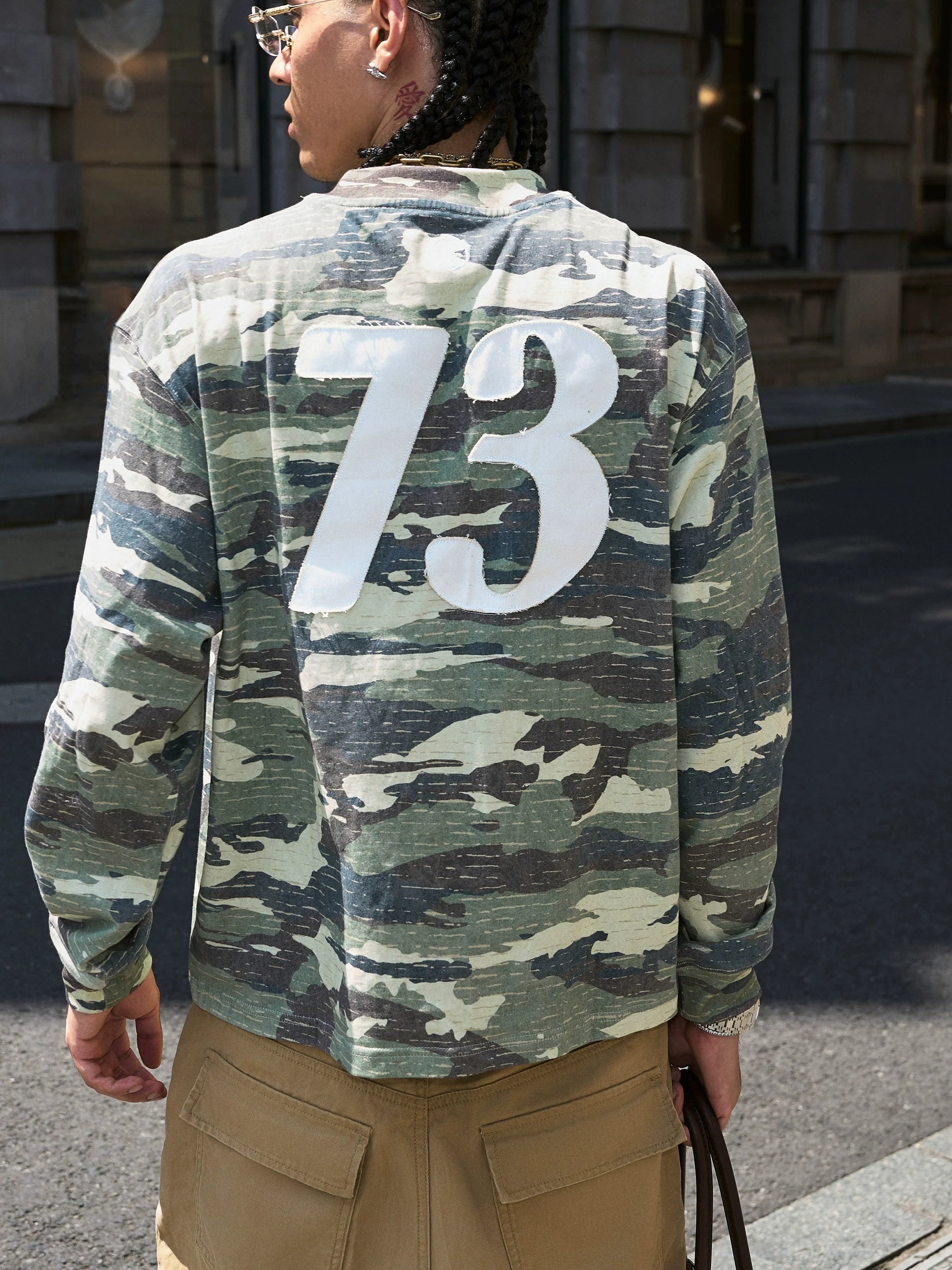STEEPC Forest Camouflage Washed Vintage Long Sleeve Tee