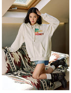 MEDM Rainbow Letter Zip Up Hoodie