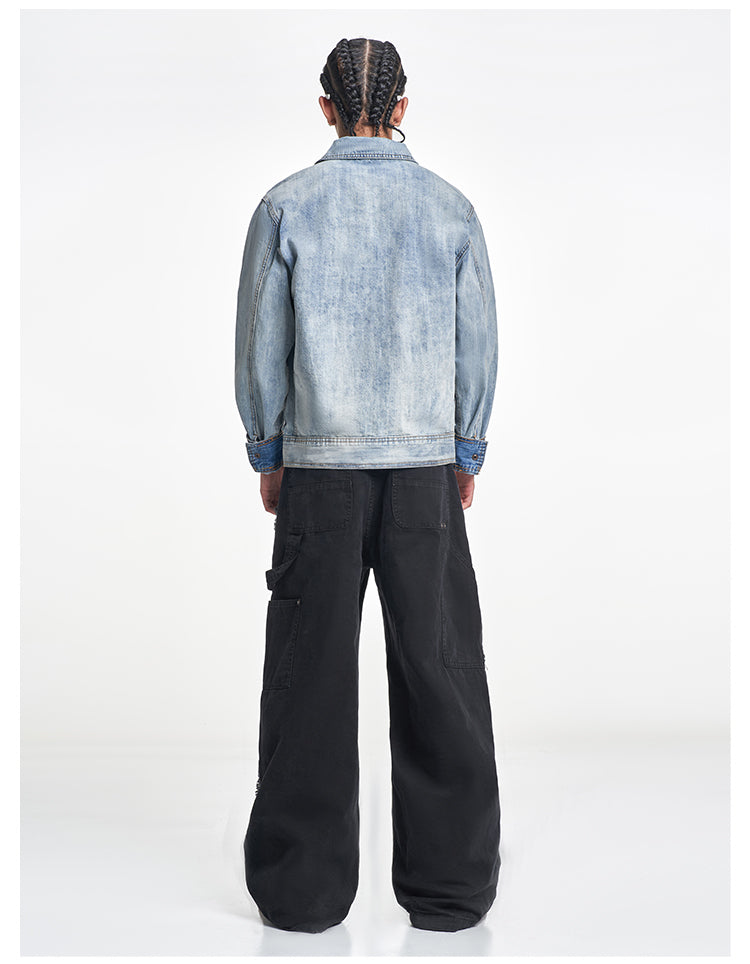 F3F Select Multi Pocket Washed Work Denim Jacket