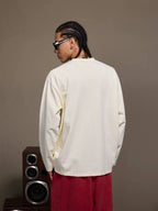 1807 Stamped Printed Distressed Long Sleeve Tee