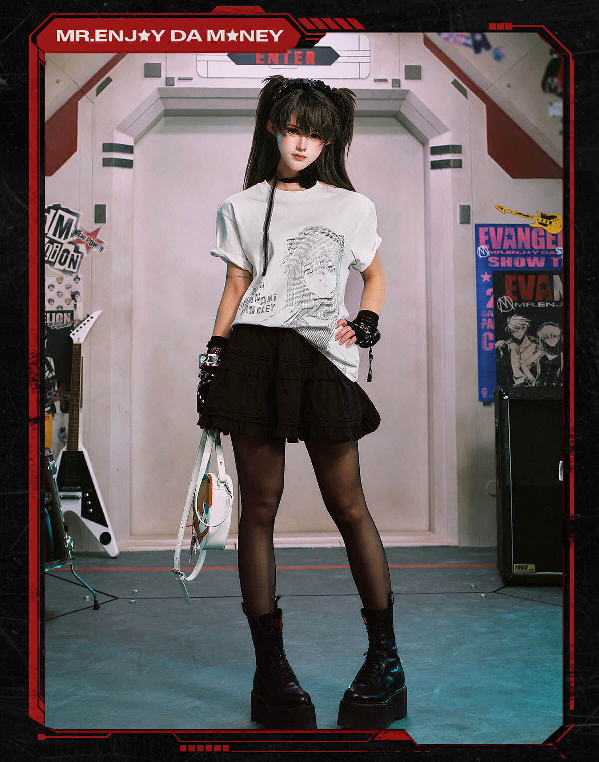 MEDM x EVA NEVER END Character Code Graphic Tee