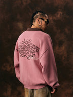 1807 Angel STILL GOING Half Zip Polo Knit Sweater