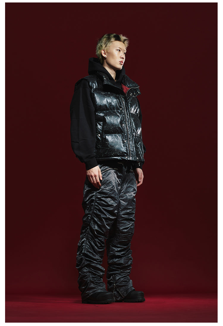 Remedy Cracked Design Puffer Vest