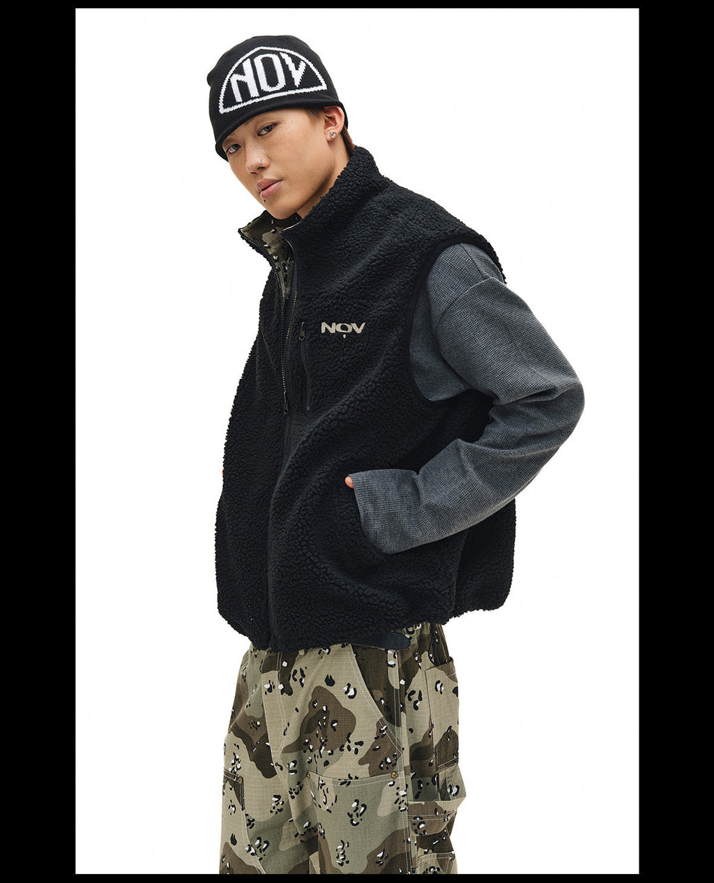 NOVACAM Camouflage Fleece Reversible Vest