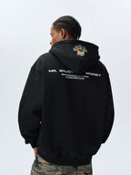 MEDM Blooming Star Embroidered Zip-Up Hoodie