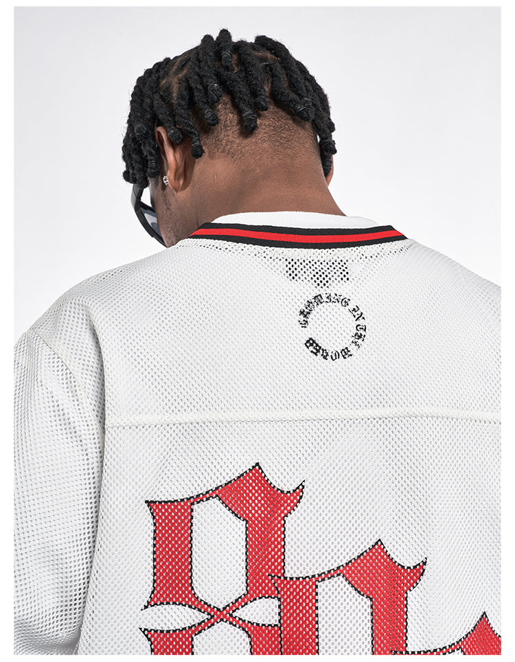 F3F Select 8 Letter Print Mesh Hockey Jersey