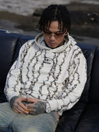 TGFCLUB Thorns Full Print Logo Embroidered Hoodie