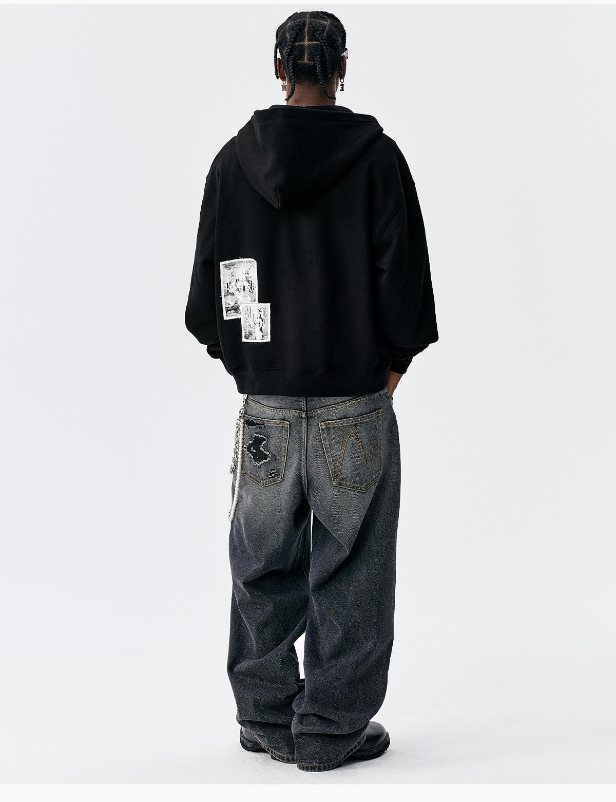 MEDM Angel Patch Zip Up Hoodie