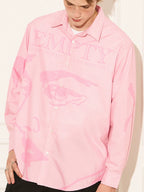 EMPTY REFERENCE Pink Portrait Long Sleeve Shirt