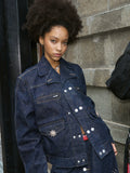 STEEPC Double Breasted Denim Jacket