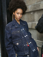 STEEPC Double Breasted Denim Jacket