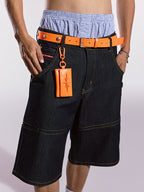 Remedy Neon Metal Studded Leather Belt