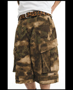 NOVACAM Camouflage Multi-Pocket Baggy Cargo Shorts