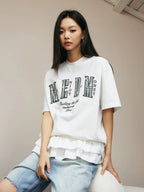 MEDM Patch Embroidered Pearl Tee