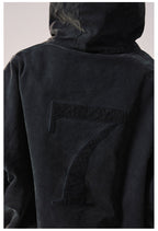 Remedy Embroidered Washed Hooded Bomber Jacket