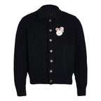 STEEPC Vintage Button Badge Knit Cardigan