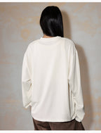 MEDM Flower Button Henley Long Sleeve Tee