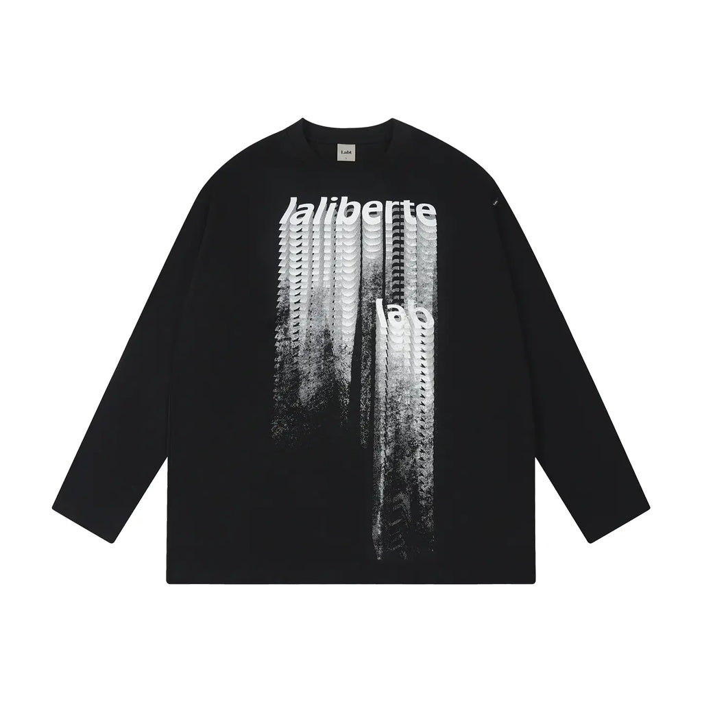 Labt Distressed Print Long Sleeve Tee