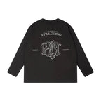1807 Pegasus Stamped Distressed Long Sleeve Tee