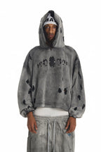 KARMANISTIC Distressed Washed Rivets Hoodie