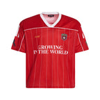 F3F Select Stitch Stripe Mesh V Neck Short Sleeve Soccer Jersey