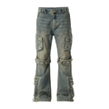 JHYQ Studs Strapped Work Denim Jeans