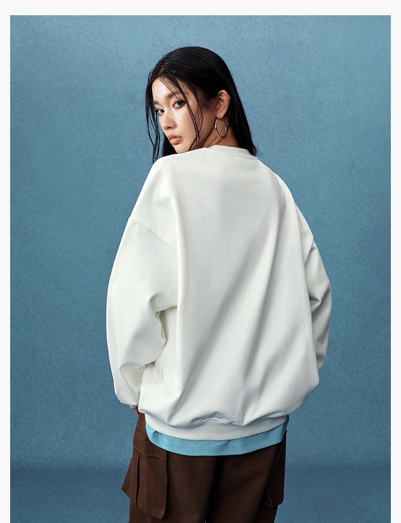 MEDM Blue Sky & Small Grass Embroidered Logo Sweatshirt