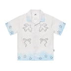 EMPTY REFERENCE Gradient Pigeon Print Short Sleeve Shirt