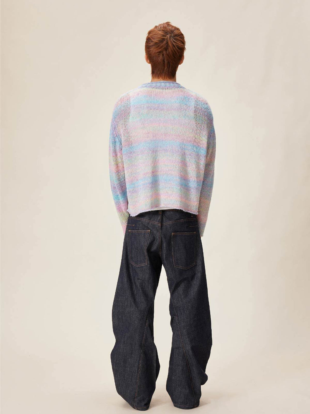 EVILKNIGHT(EK) Gradient Striped Knit Sweater