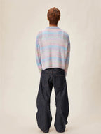 EVILKNIGHT(EK) Gradient Striped Knit Sweater
