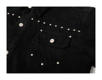 KARMANISTIC Diamond Studded Short Denim Jacket