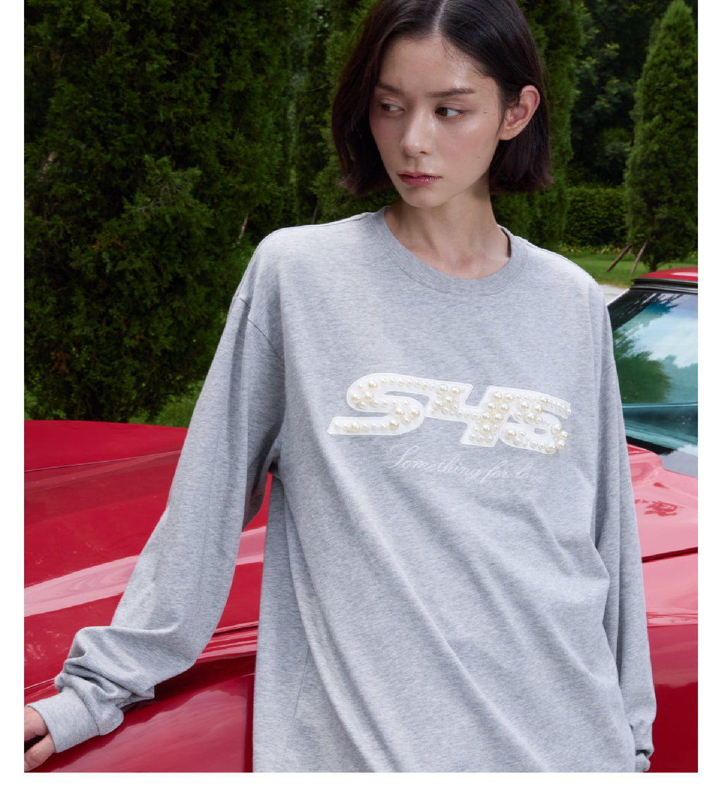 S45 Pearl Logo Patch Long Sleeve Tee
